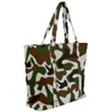 Camouflage Print Pattern Zip Up Canvas Bag View2