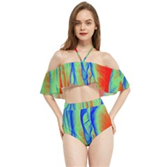 Pattern Design Decorative Art Halter Flowy Bikini Set  by Ravend