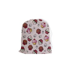 Cake Cupcake Sweet Dessert Food Drawstring Pouch (small) by Ravend