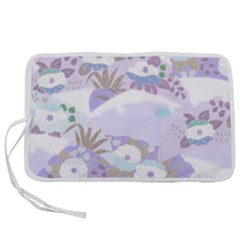 Purple Japanese Pattern Texture Violet Textile Pen Storage Case (s) by danenraven
