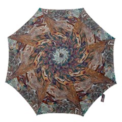 Abstract Ammonite I Hook Handle Umbrellas (large) by kaleidomarblingart