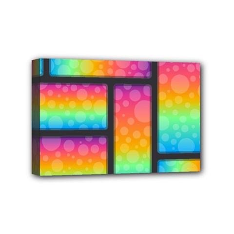Background Colorful Abstract Mini Canvas 6  X 4  (stretched) by Wegoenart