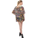 Illustration Shape Tribal Pattern Round Oversized Chiffon Top View2