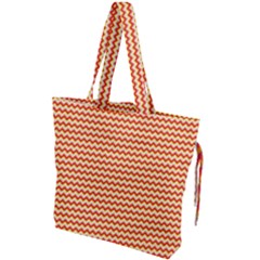 Pattern Zig Zag Stripe Geometric Drawstring Tote Bag by Ravend