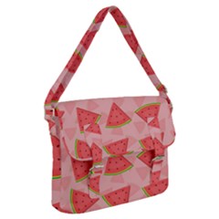 Background Watermelon Pattern Fruit Buckle Messenger Bag by Wegoenart