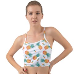 Pineapple Background Pattern Fruit Mini Tank Bikini Top by Wegoenart