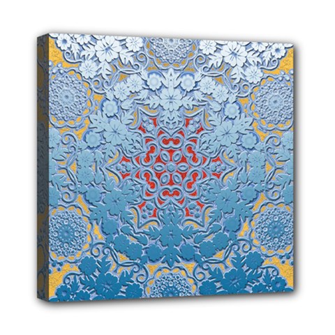 Abstract Background Pattern Tile Mini Canvas 8  X 8  (stretched) by Wegoenart