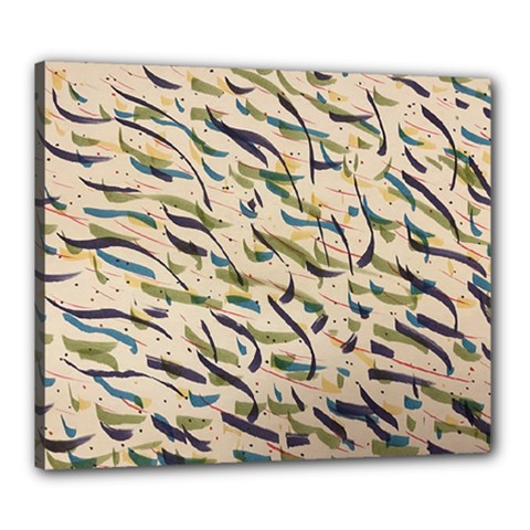 Abstract Pattern Freestyle Painting Canvas 24  X 20  (stretched) by Wegoenart