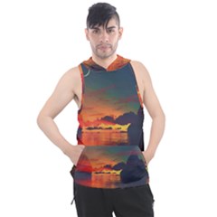Digital Art Artwork Fantasy Landscape Sky Nature Men s Sleeveless Hoodie by danenraven
