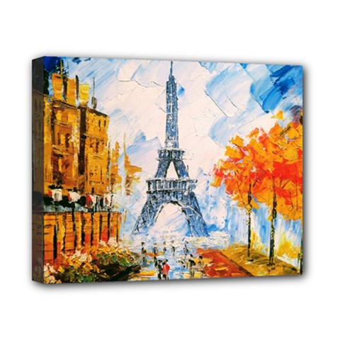 Eiffel Tower Landmark Architecture  Artistic Canvas 10  X 8  (stretched) by danenraven