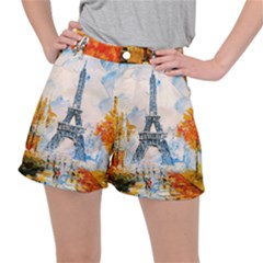Eiffel Tower Landmark Architecture  Artistic Ripstop Shorts by danenraven