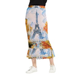 Eiffel Tower Landmark Architecture  Artistic Maxi Fishtail Chiffon Skirt by danenraven