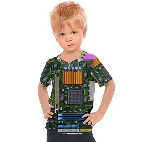 Illustration Motherboard Pc Computer Kids  Sports Tee by danenraven