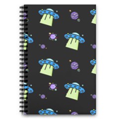 Galaxy Cosmos Rocket Spaceship Ufo 5 5  X 8 5  Notebook by Wegoenart