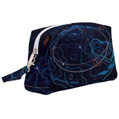 Earth Map Futuristic Globe Wristlet Pouch Bag (large) by danenraven
