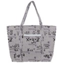 Pattern Wallpaper Math Formula Albert Einstein Zip Up Canvas Bag View3