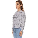 Pattern Wallpaper Math Formula Albert Einstein Women s Long Sleeve Raglan Tee View2