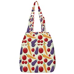Vegetable Food Illustration Patterntexture Center Zip Backpack by Wegoenart