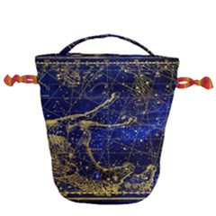Constellation Horse Dolphin Drawstring Bucket Bag by Wegoenart