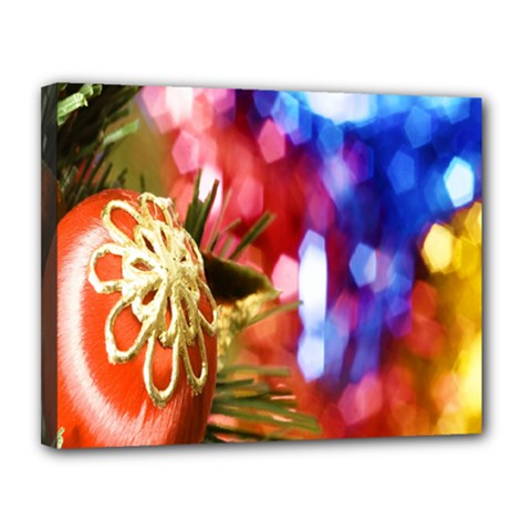 Christmas Decoration Ball Canvas 14  X 11  (stretched) by artworkshop