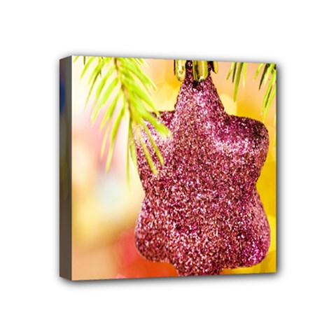 Christmas Decoration Star Mini Canvas 4  X 4  (stretched) by artworkshop