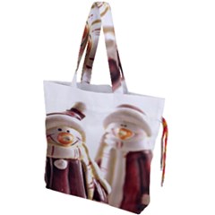 Christmas Figures 11 Drawstring Tote Bag by artworkshop