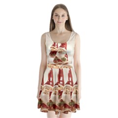 Christmas Figures4 Split Back Mini Dress  by artworkshop