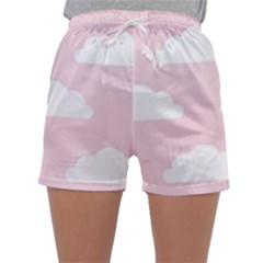 Clouds Pink Pattern   Sleepwear Shorts by ConteMonfrey
