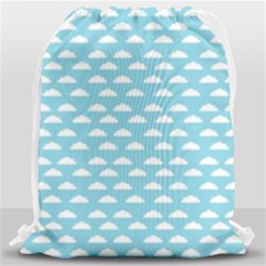 Little Clouds Blue  Drawstring Bag (large) by ConteMonfrey