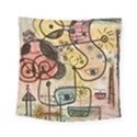 Puzzle Abstract Drawing Mysterious Square Tapestry (Small) View1