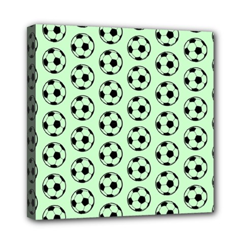 Pattern Ball Soccer Background Mini Canvas 8  X 8  (stretched) by Wegoenart