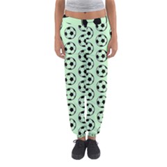 Pattern Ball Soccer Background Women s Jogger Sweatpants by Wegoenart