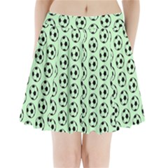 Pattern Ball Soccer Background Pleated Mini Skirt by Wegoenart