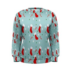 Christmas-pattern -christmas-stockings Women s Sweatshirt by nateshop