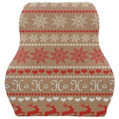 Christmas-pattern-background Car Seat Velour Cushion  by nateshop