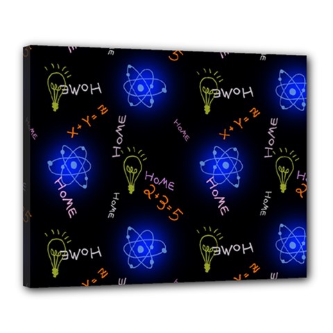 Formula Background Pattern Texture Design Canvas 20  X 16  (stretched) by Ravend