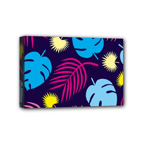 Leaves Patternwallpaper Foliage Mini Canvas 6  X 4  (stretched) by Ravend