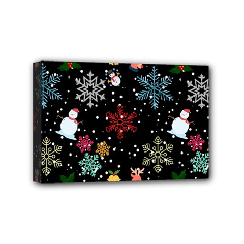 Christmas Thanksgiving Pattern Mini Canvas 6  X 4  (stretched) by Ravend