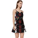 Christmas Thanksgiving Pattern Short Frill Dress View3