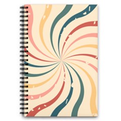 Swirl Star Pattern Texture Vintahe Classic Old 5 5  X 8 5  Notebook by Ravend