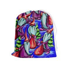 Merry Christmas Drawstring Pouch (xl) by Ravend
