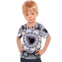 Mandelbrot Fractal Background Template Circle Kids  Sports Tee View1