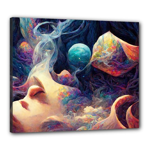 Quantum Physics Dreaming Lucid Canvas 24  X 20  (stretched) by Ravend