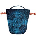 Network Circuit Board Trace Drawstring Bucket Bag View2
