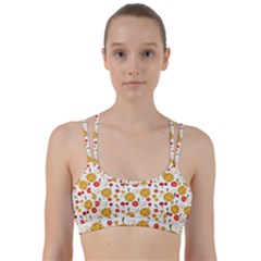 Illustration Pizza Background Vegetable Line Them Up Sports Bra by Ravend