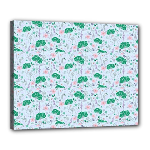 Flower Pattern Wallpaper Seamless Canvas 20  X 16  (stretched) by Ravend