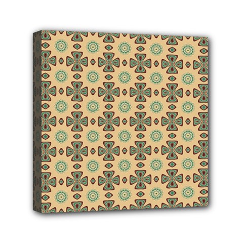 Abstracr Green Caramels Mini Canvas 6  X 6  (stretched) by ConteMonfrey