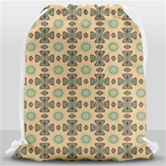 Abstracr Green Caramels Drawstring Bag (large) by ConteMonfrey