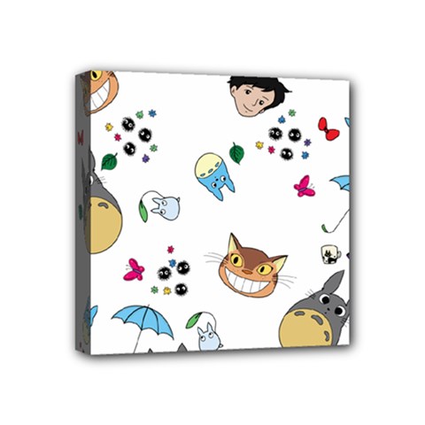 My Neighbor Totoro Cartoon Mini Canvas 4  X 4  (stretched) by danenraven
