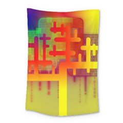 Code Binary System Small Tapestry by Wegoenart